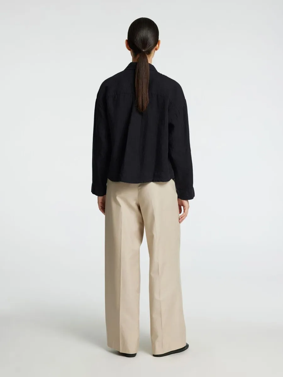 Selected Femme Linnie linen shirt Black