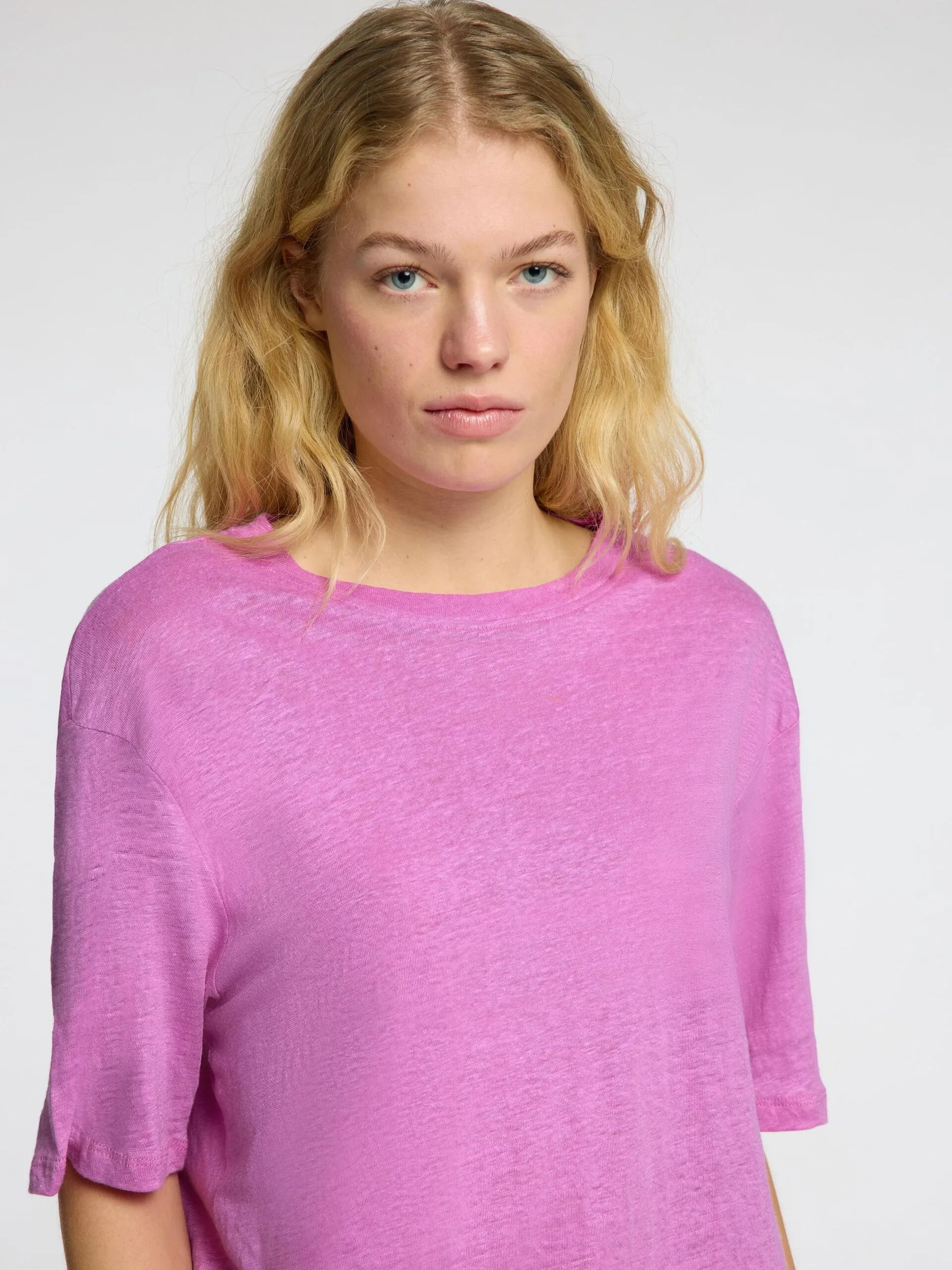 Selected Femme Vilja pure linen s/s Tee First Bloom