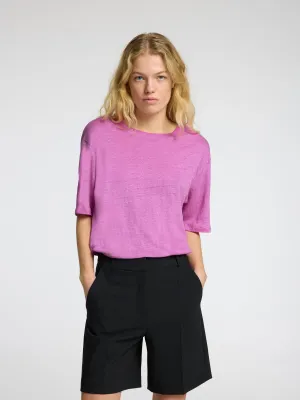 Selected Femme Vilja pure linen s/s Tee First Bloom
