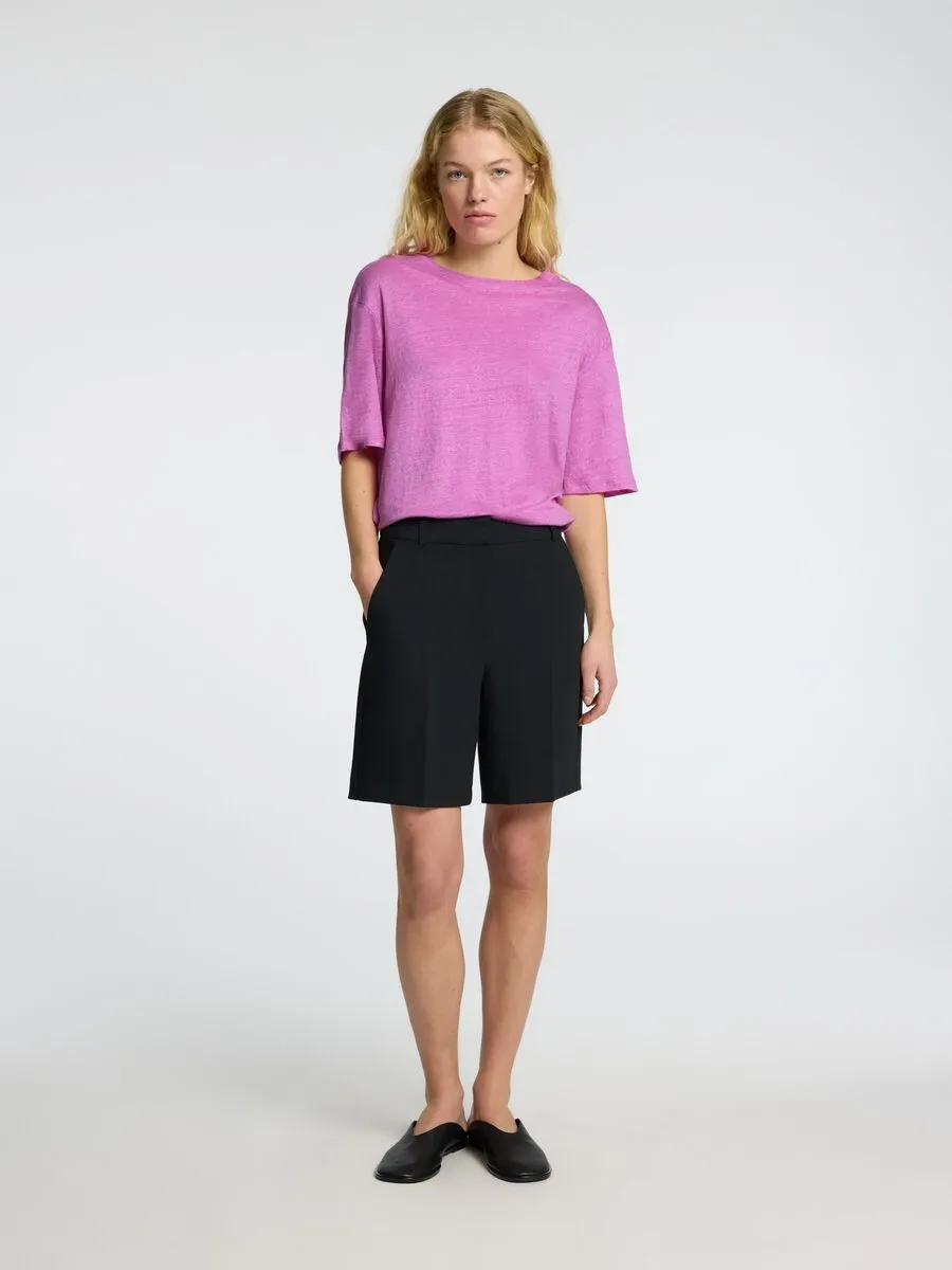 Selected Femme Vilja pure linen s/s Tee First Bloom
