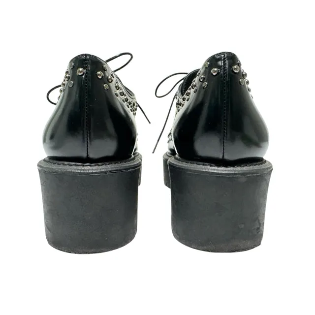 Stuart Weitzman Shoe Size 8.5 Black Platform Sole Oxfords