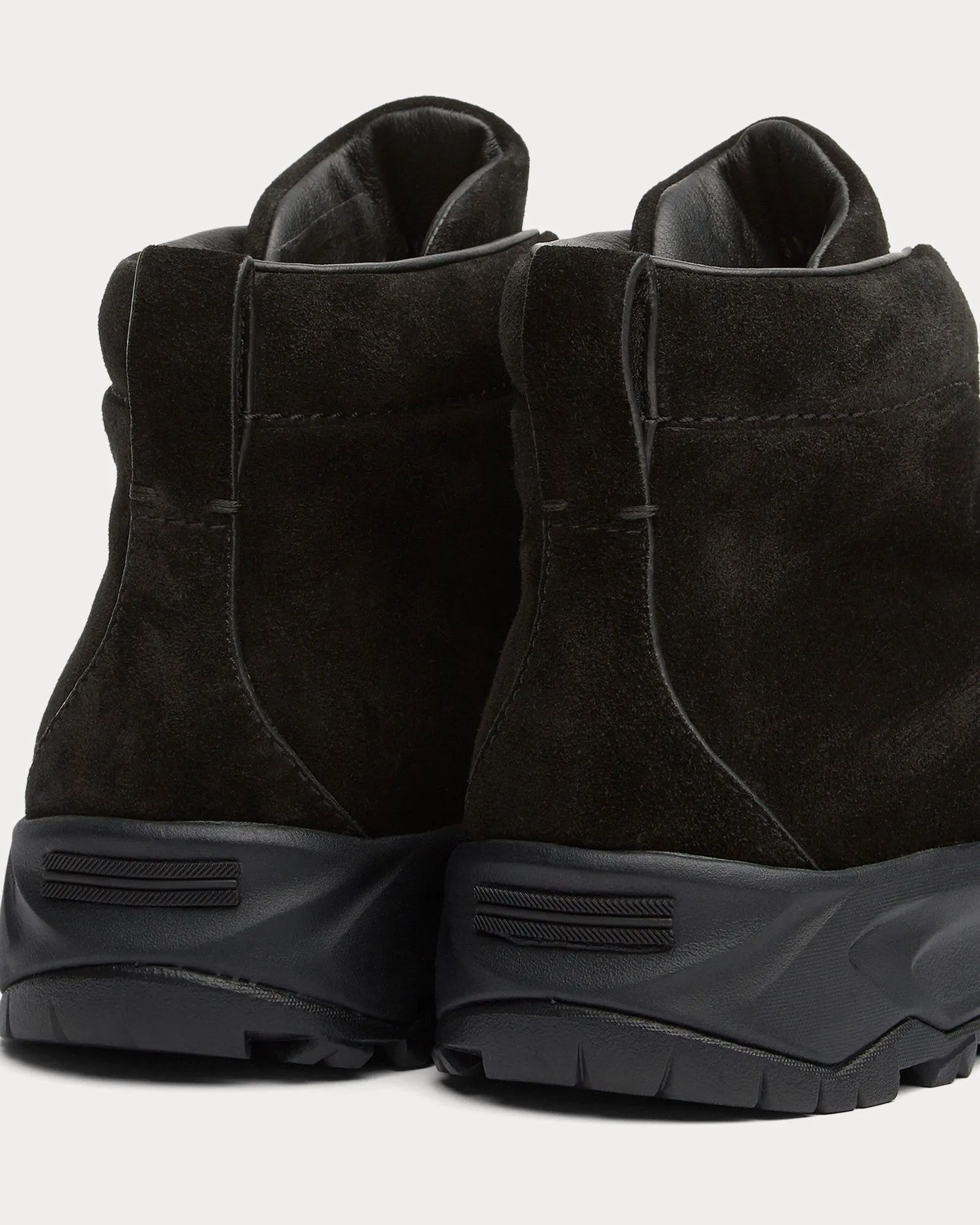 Triple Stitch Vetta Suede Black High Top Sneakers