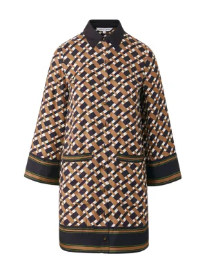 Veronica Beard Sumatra Dress in Navy/Acorn