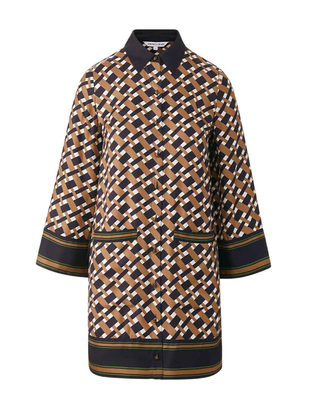 Veronica Beard Sumatra Dress in Navy/Acorn