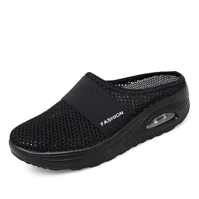 Women Sandals Fashion Wedges Platform Shoes Female Slides Women&#39;s Slippers Breathable Mesh Lightweight Ladies Footwear