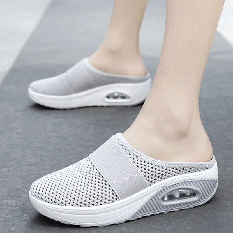 Women Sandals Fashion Wedges Platform Shoes Female Slides Women&#39;s Slippers Breathable Mesh Lightweight Ladies Footwear