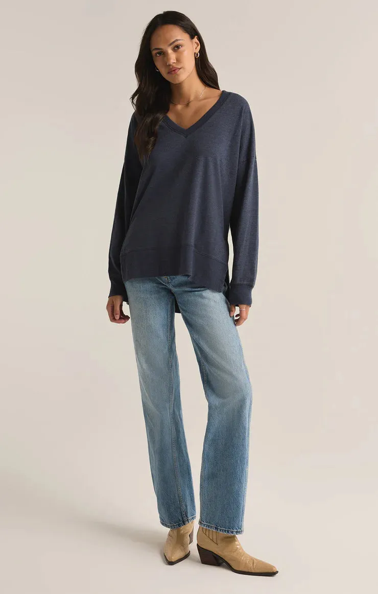 ZSU Modern V Neck Weekender in Eclipse Blue