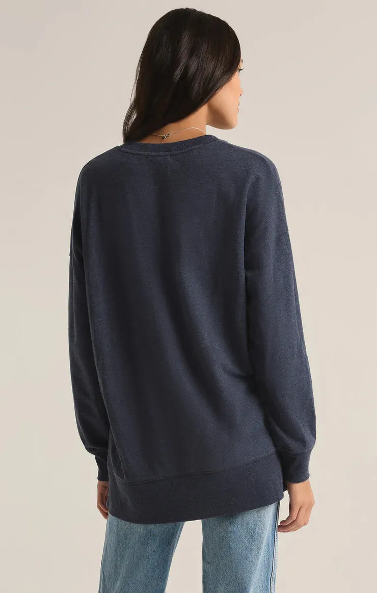 ZSU Modern V Neck Weekender in Eclipse Blue